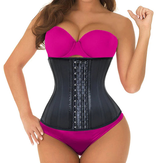 Latex Short Torso Corset Belly Shaper Strap